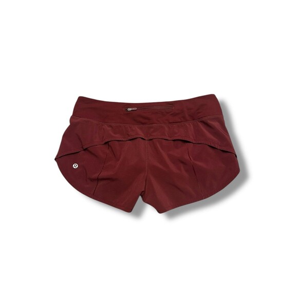 Lululemon Athletica | Deep Rouge Speed Up Shorts 2.5 Low/ Mid Rise | 8 - Picture 3 of 5